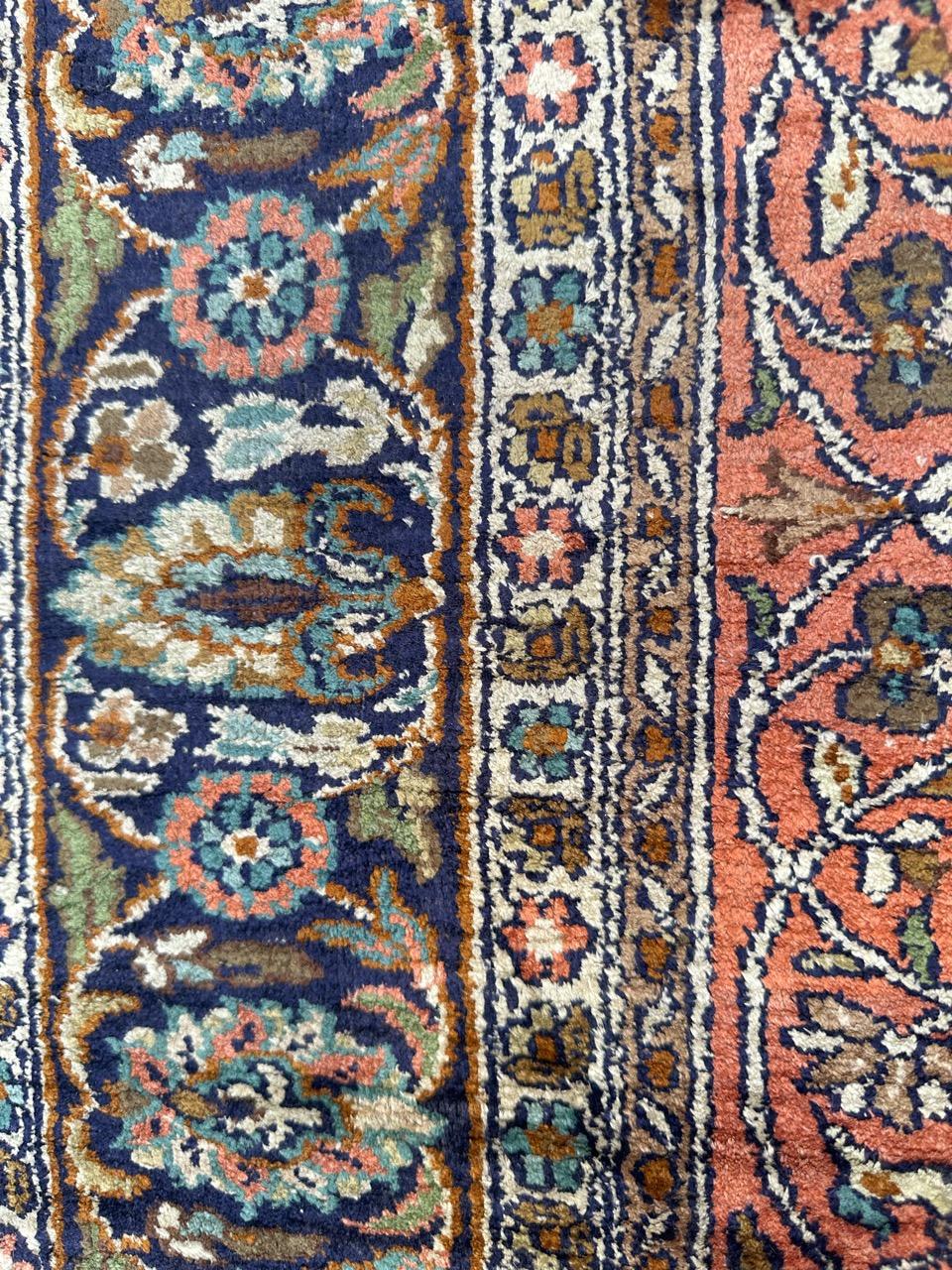  pretty vintage silk Kashmir rug  For Sale 10