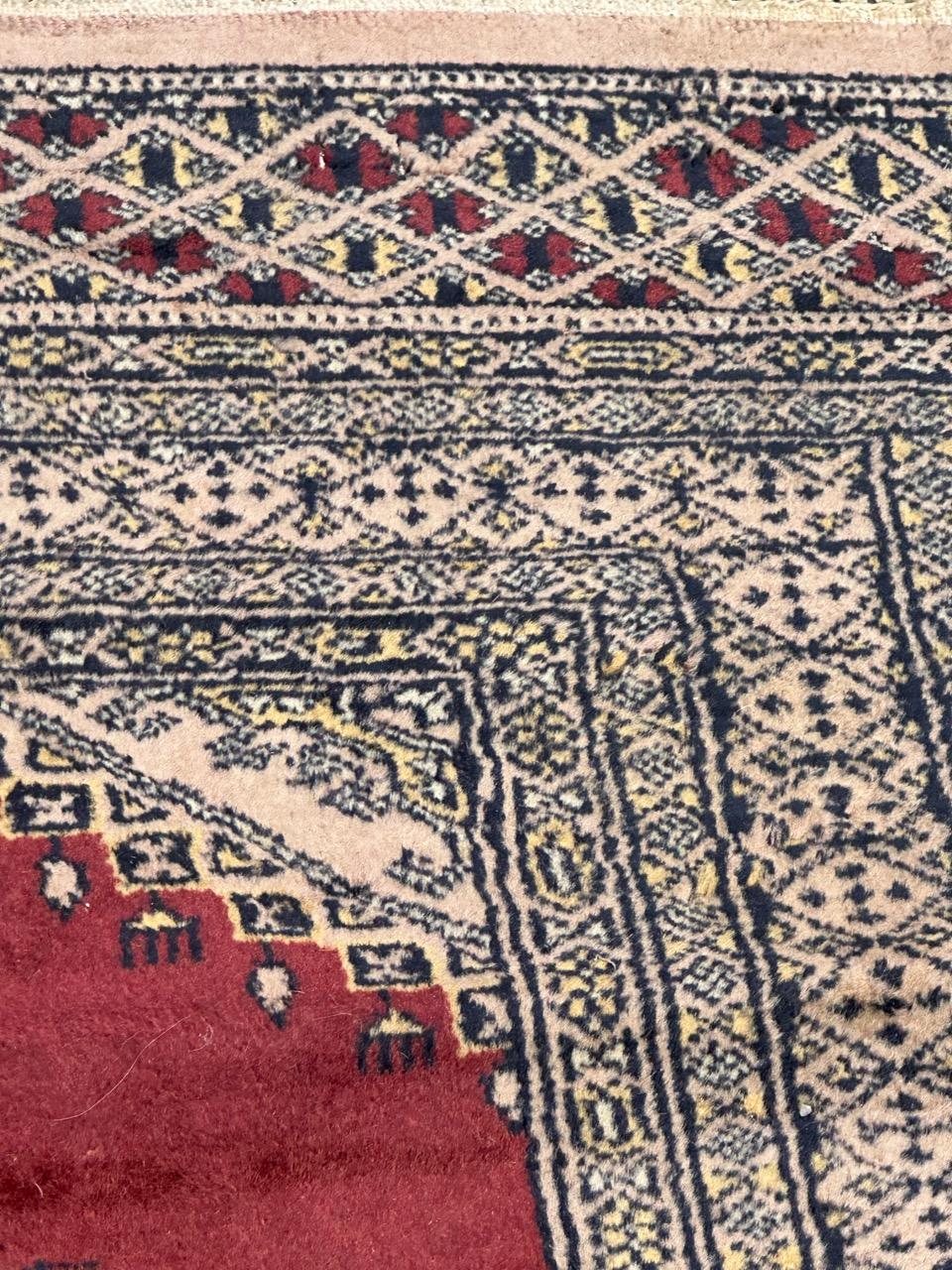 Bobyrug’s pretty vintage small Pakistani rug Turkmen style  For Sale 3