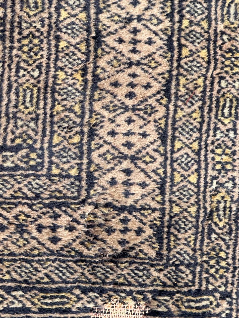 pretty vintage small Pakistani rug Turkmen style For Sale 5
