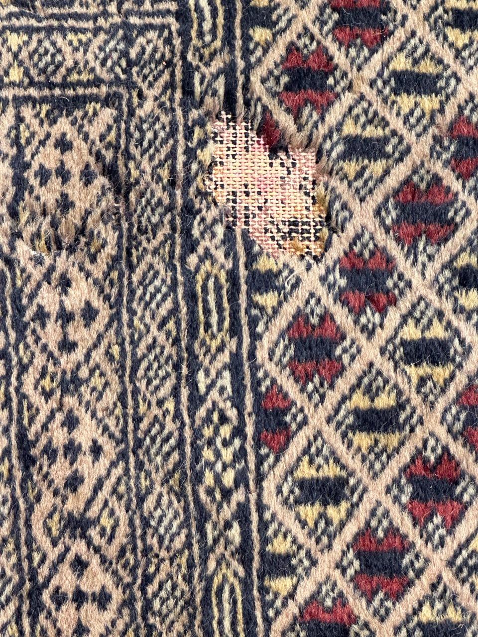 Bobyrug’s pretty vintage small Pakistani rug Turkmen style  For Sale 6