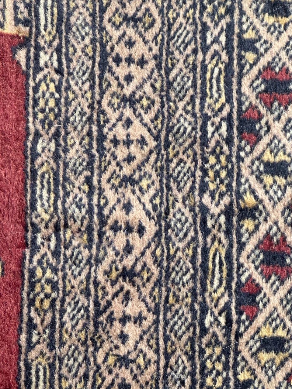 Bobyrug’s pretty vintage small Pakistani rug Turkmen style  For Sale 7