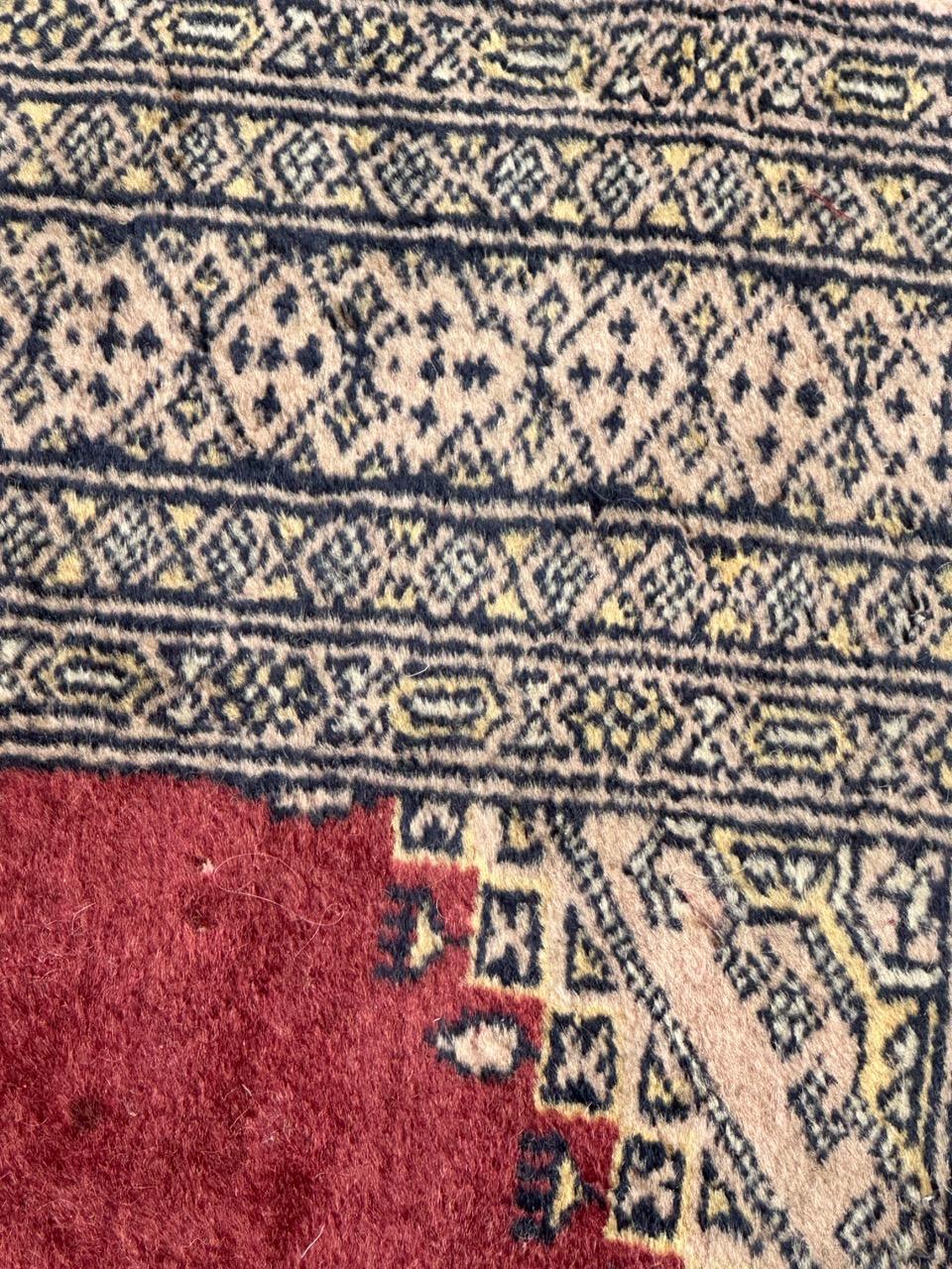 pretty vintage small Pakistani rug Turkmen style  For Sale 8