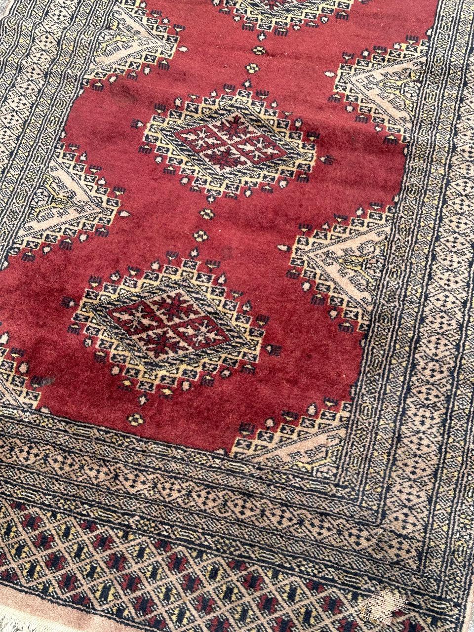pretty vintage small Pakistani rug Turkmen style  For Sale 9