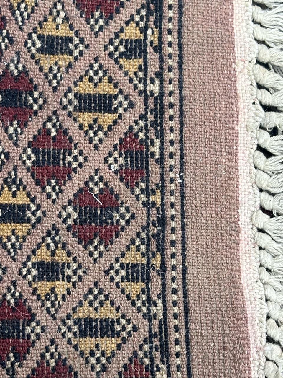 Bobyrug’s pretty vintage small Pakistani rug Turkmen style  For Sale 12