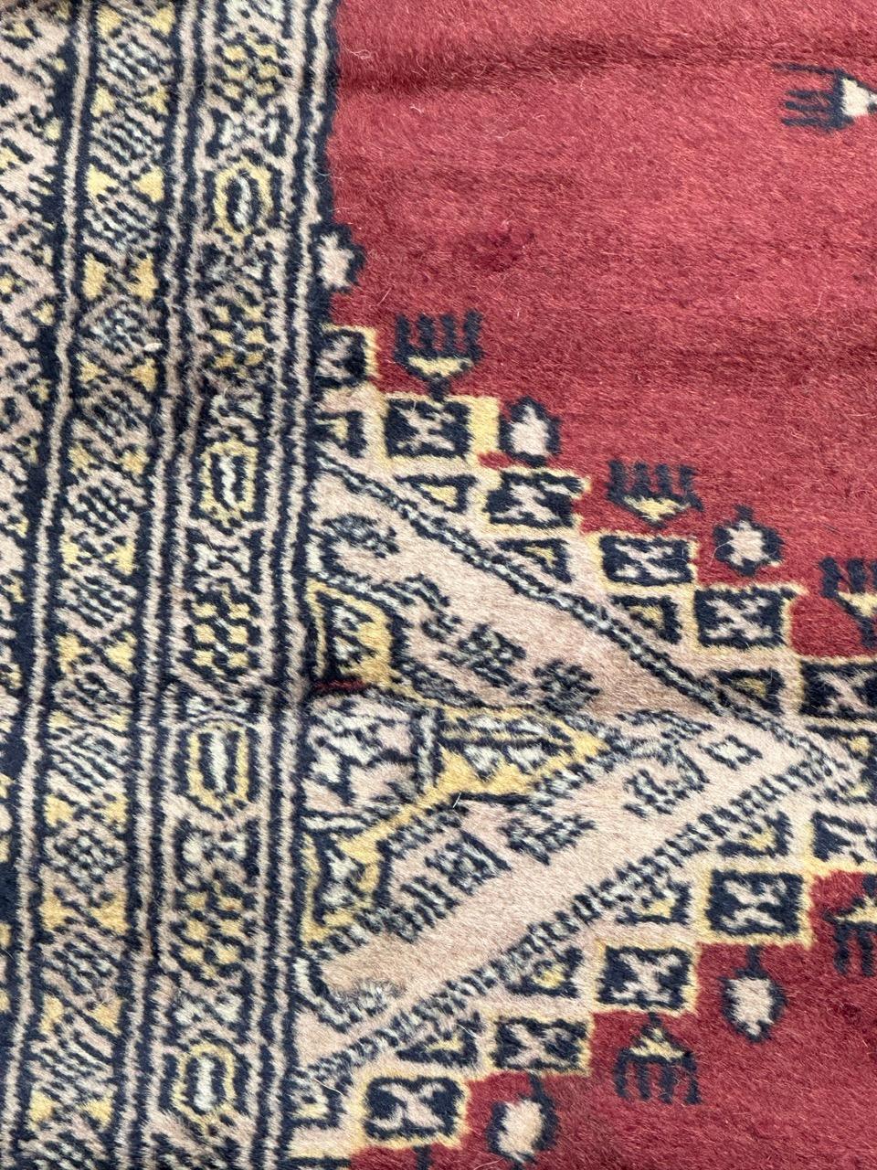 pretty vintage small Pakistani rug Turkmen style For Sale 2