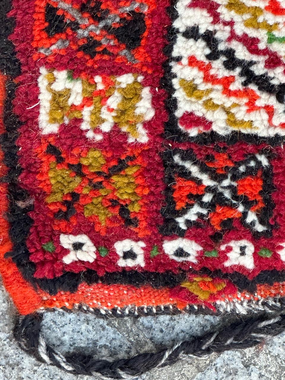 Bobyrug’s pretty vintage tribal Moroccan rug  For Sale 6