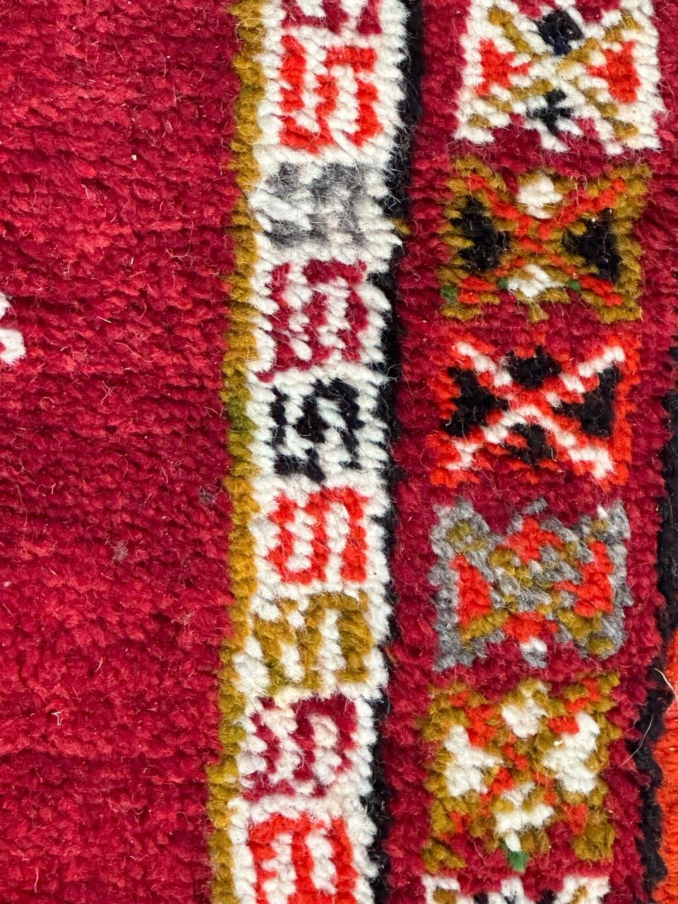 Bobyrug’s pretty vintage tribal Moroccan rug  For Sale 7