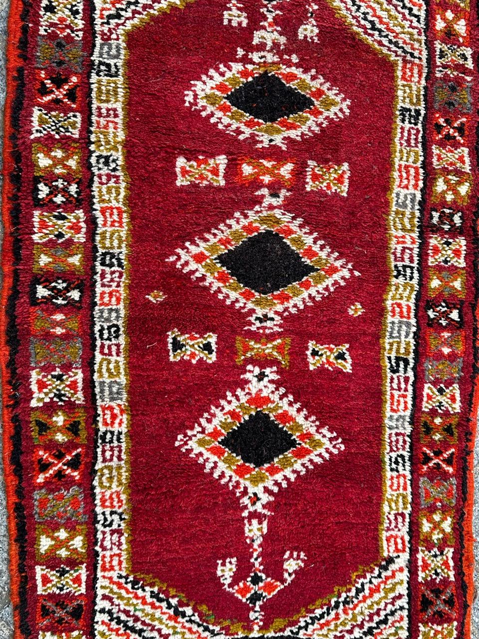 Bobyrug’s pretty vintage tribal Moroccan rug  For Sale 9