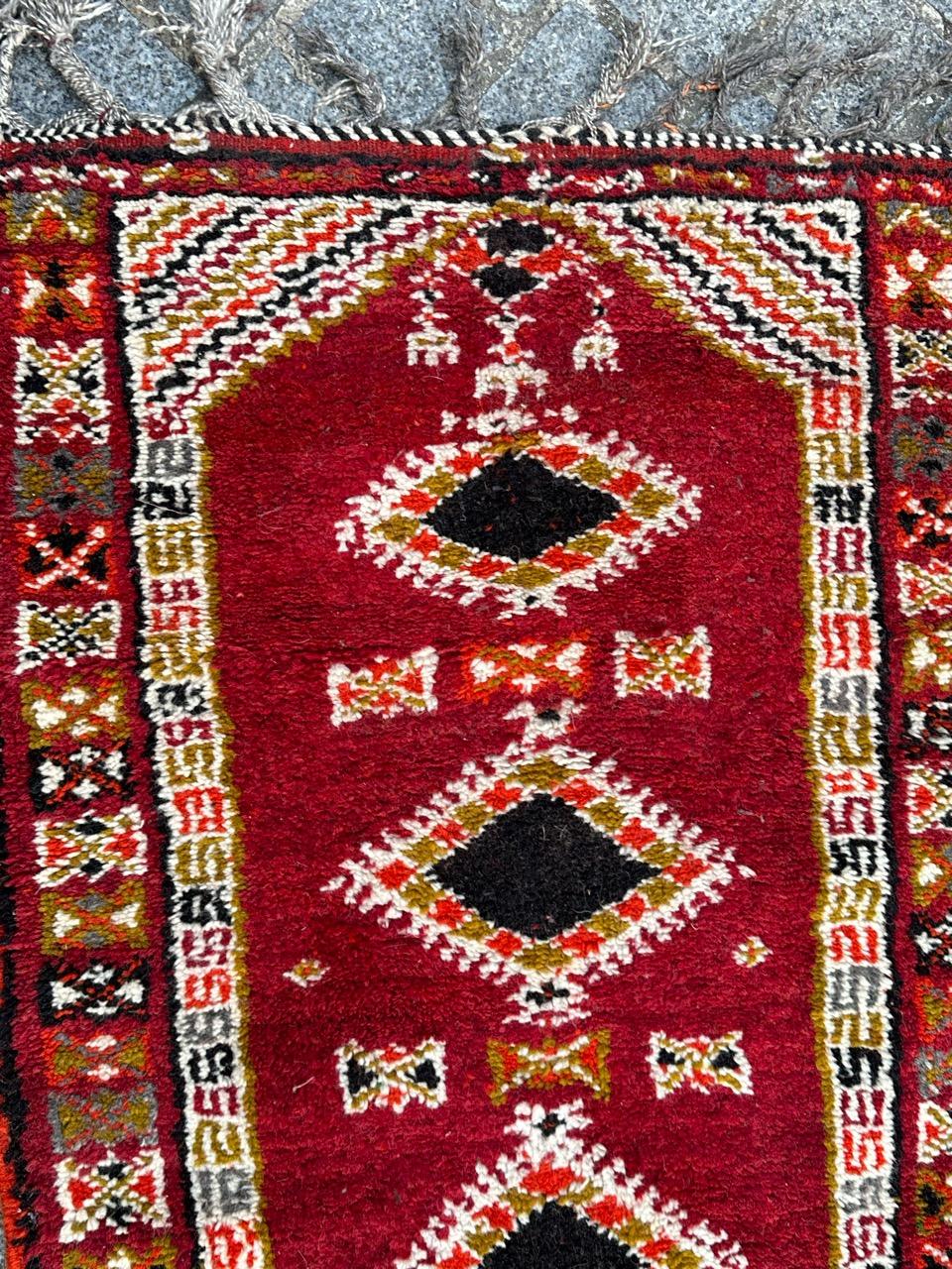 Bobyrug’s pretty vintage tribal Moroccan rug  For Sale 11