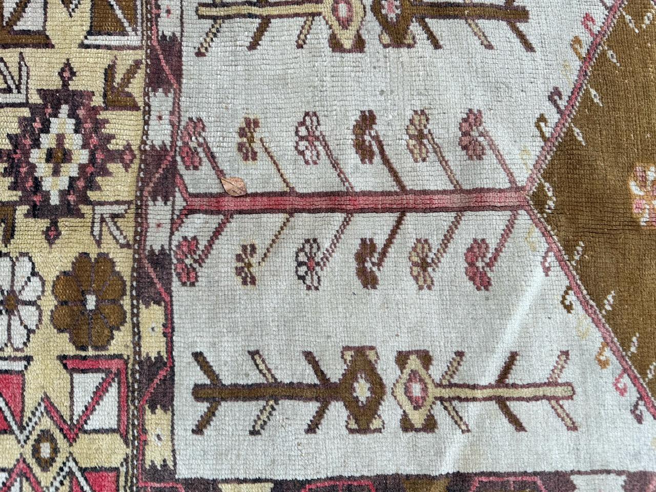 20th Century Bobyrug’s pretty vintage Turkish Anatolian rug For Sale