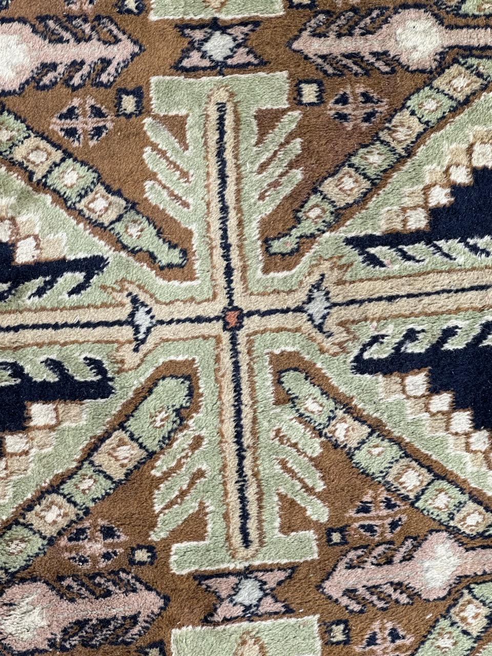 Wool Bobyrug’s pretty vintage Turkish rug  For Sale