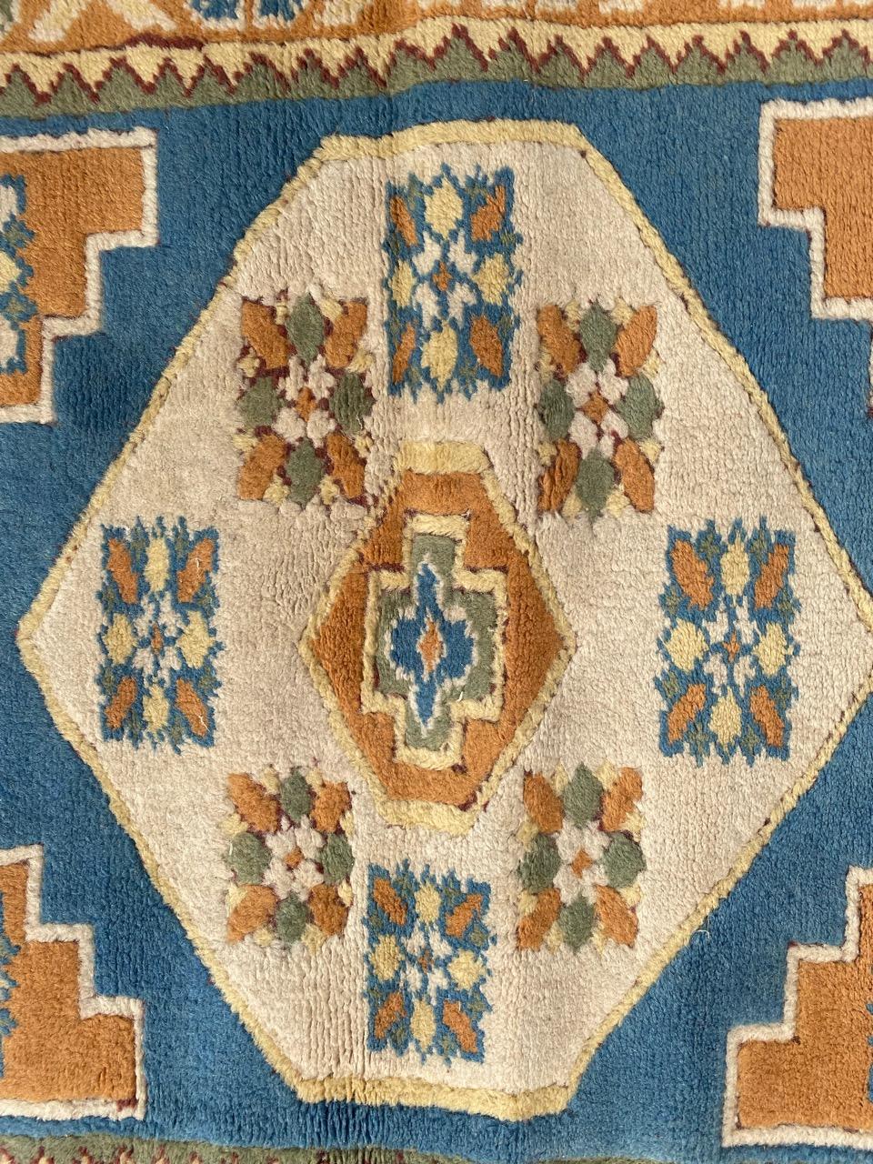 Bobyrug’s pretty vintage Turkish rug  For Sale 1