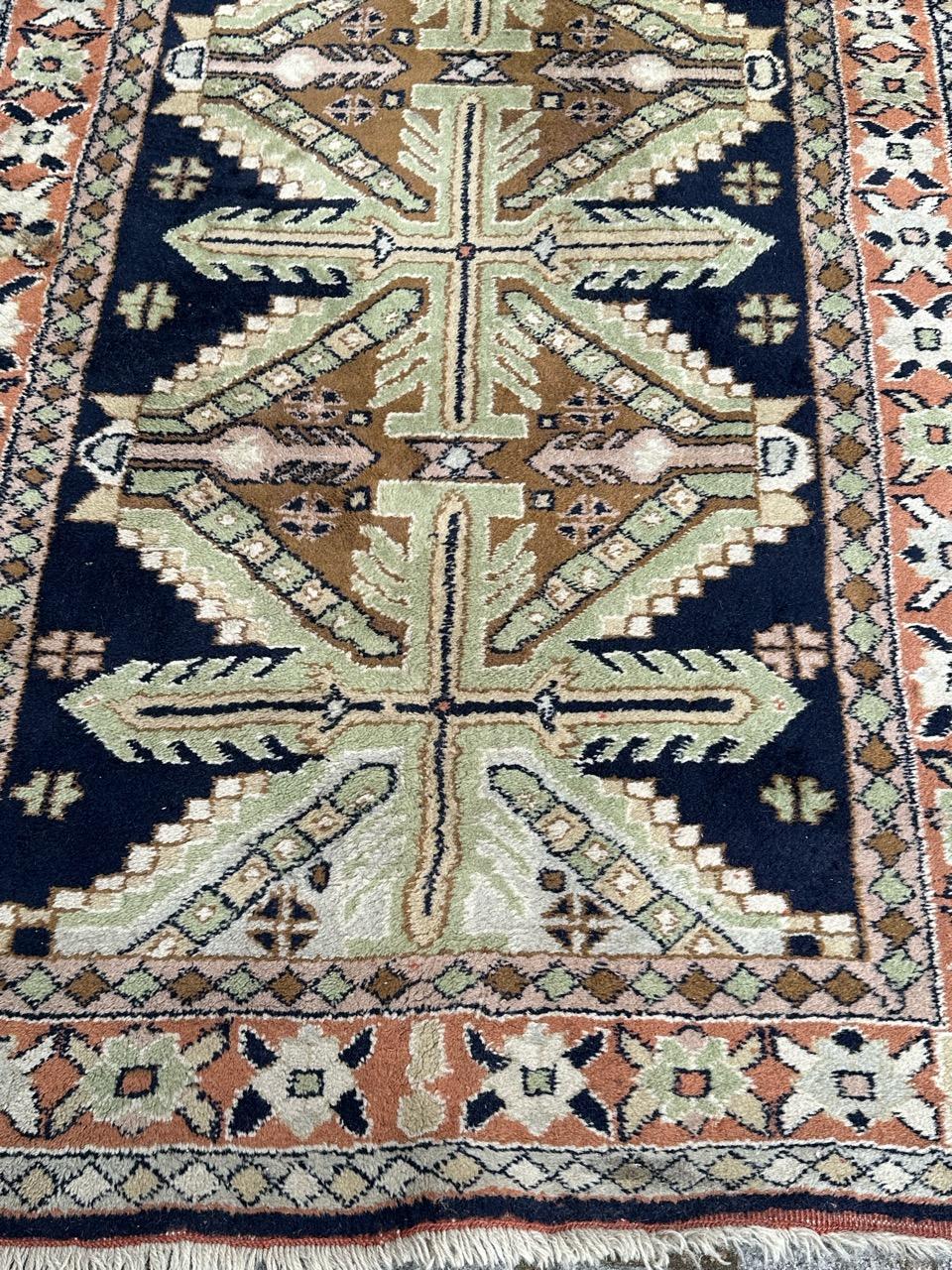 Bobyrug’s pretty vintage Turkish rug  For Sale 1