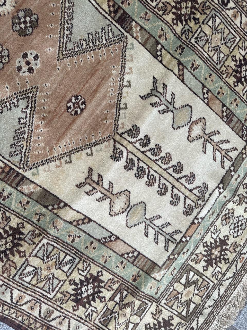 Bobyrug’s pretty vintage Turkish style rug For Sale 6