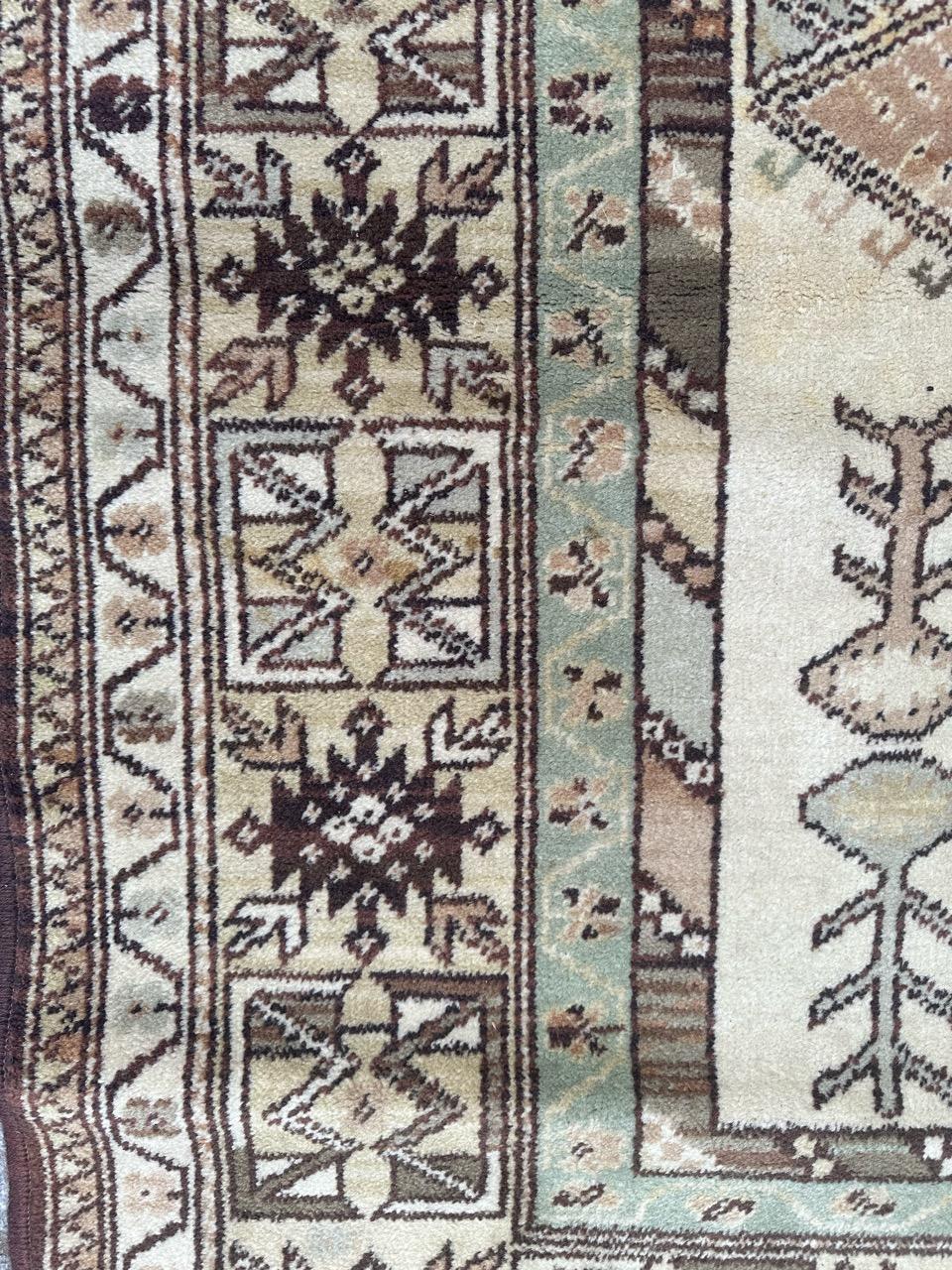 Late 20th Century Bobyrug’s pretty vintage Turkish style rug For Sale
