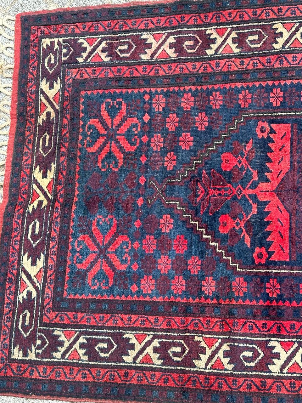 Hand-Knotted Bobyrug’s pretty vintage Turkish Yagcibedir rug  For Sale