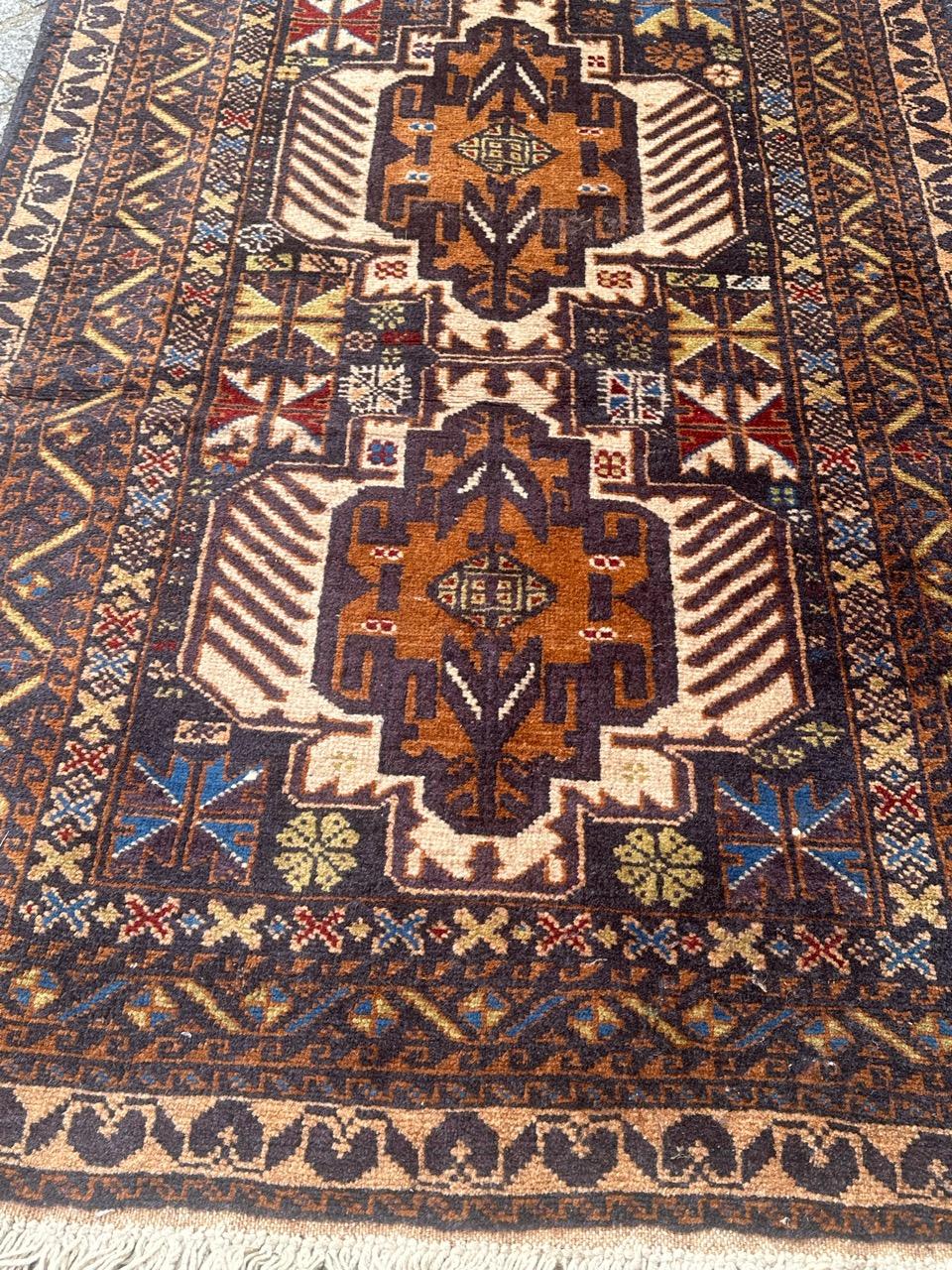 Bobyrugs hübscher alter turkmenischer Belutschen-Teppich  im Angebot 2
