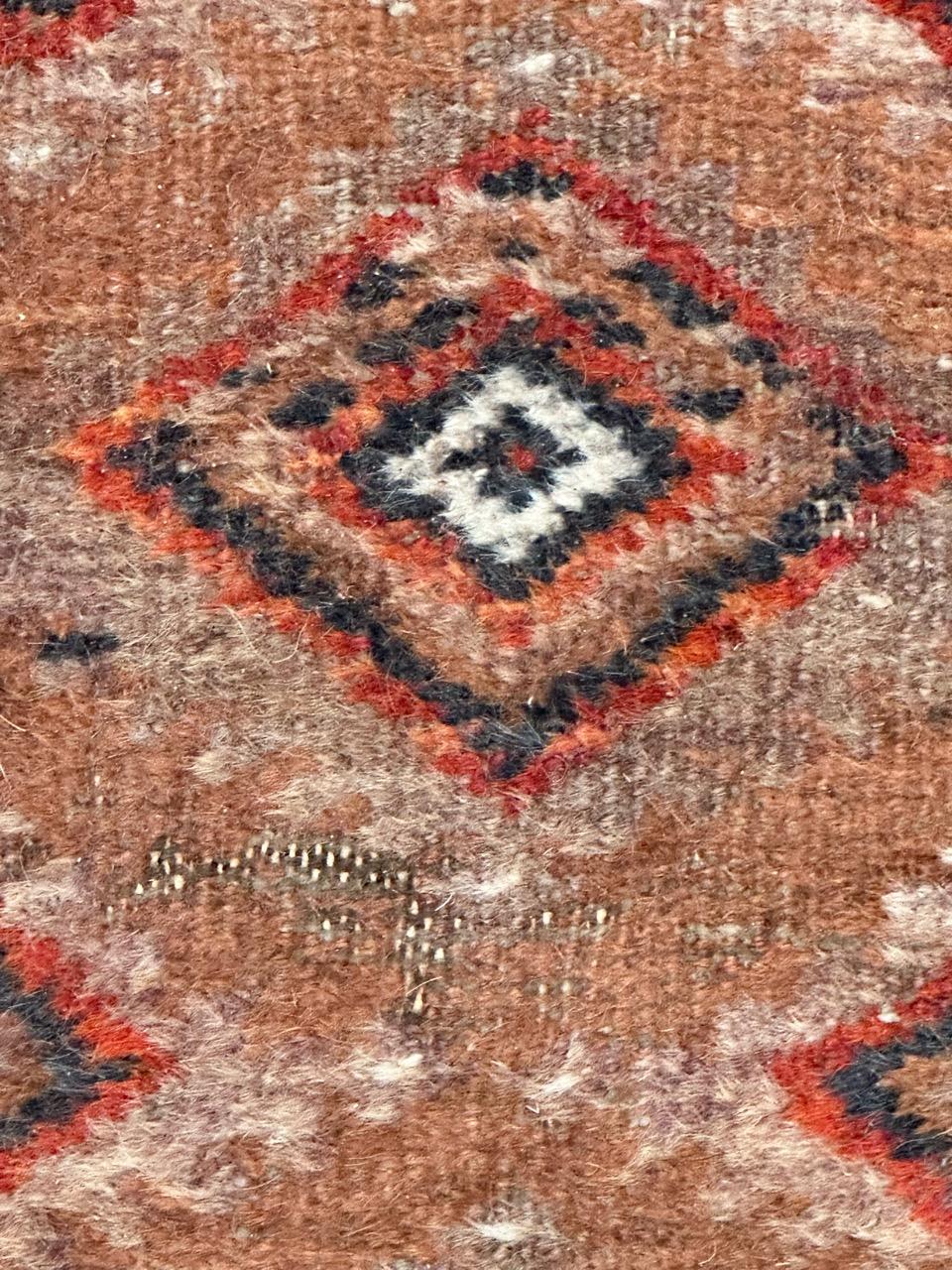 Bobyrug’s pretty vintage Turkmen Baluch rug  For Sale 3