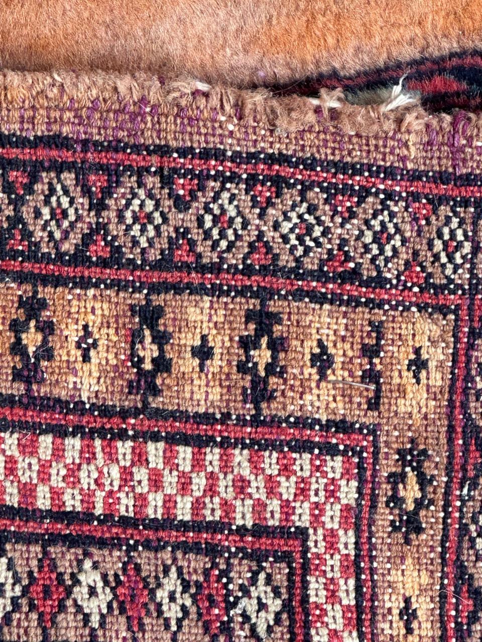 Bobyrug’s pretty vintage Turkmen design Pakistani rug  For Sale 3