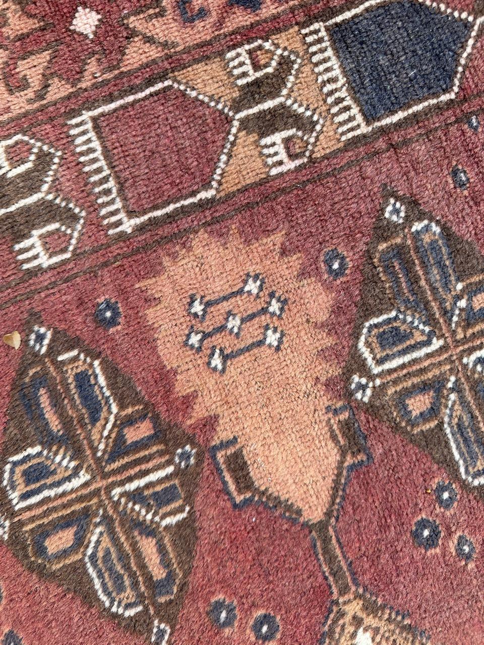 Bobyrug’s pretty vintage Turkmen rug  For Sale 2