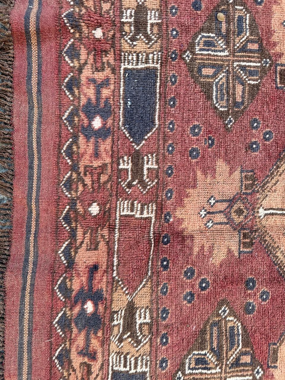 Bobyrug’s pretty vintage Turkmen rug  For Sale 4
