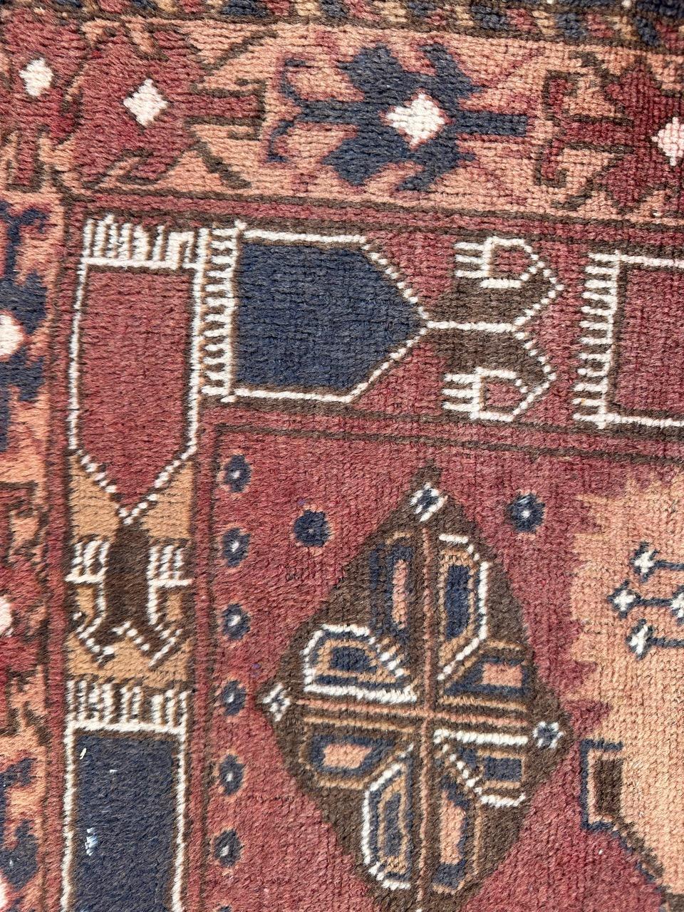 Bobyrug’s pretty vintage Turkmen rug  For Sale 5