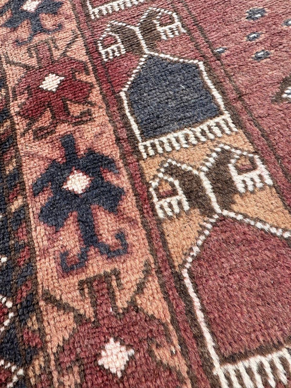 Bobyrug’s pretty vintage Turkmen rug  For Sale 6