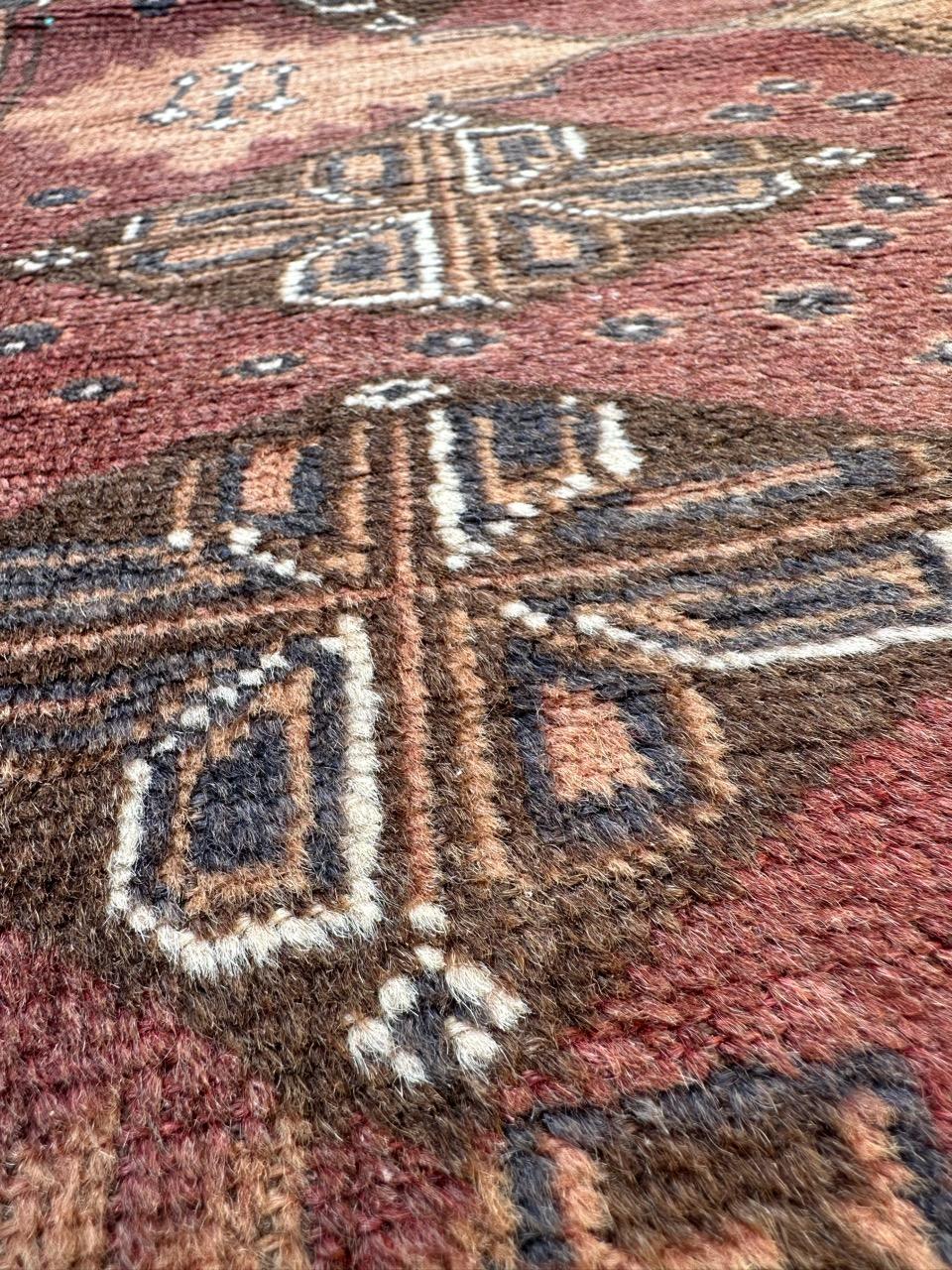 Bobyrug’s pretty vintage Turkmen rug  For Sale 8