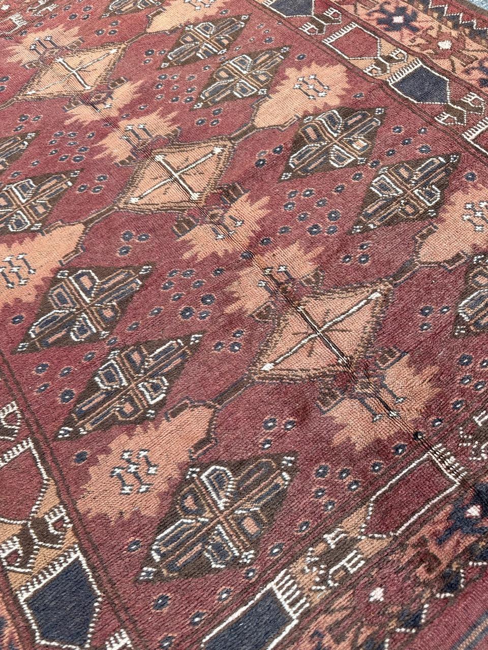 Bobyrug’s pretty vintage Turkmen rug  For Sale 10