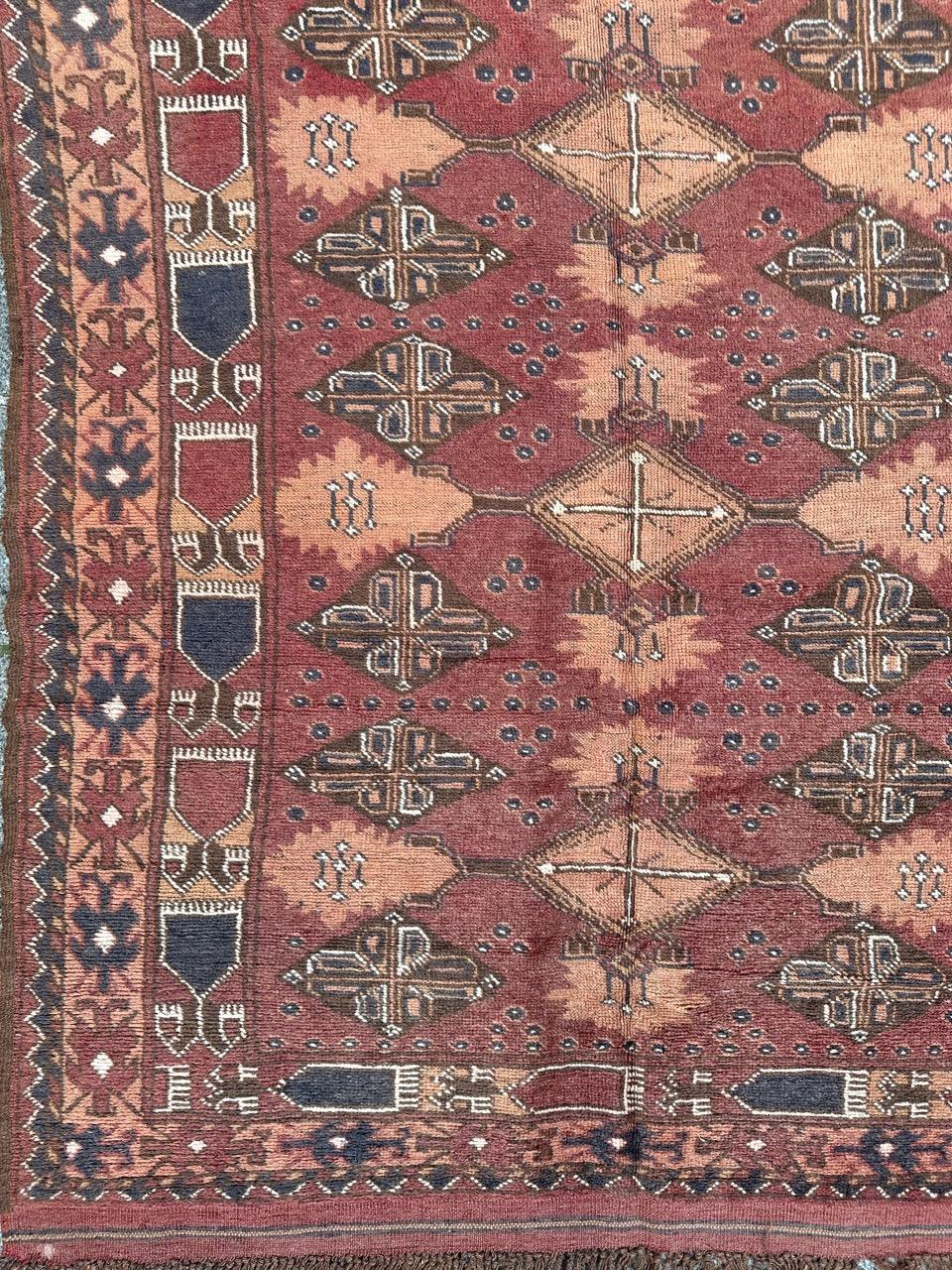 Tribal Bobyrug’s pretty vintage Turkmen rug  For Sale