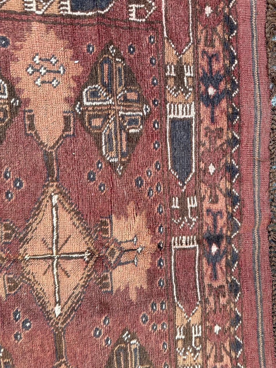 Bobyrug’s pretty vintage Turkmen rug  For Sale 1
