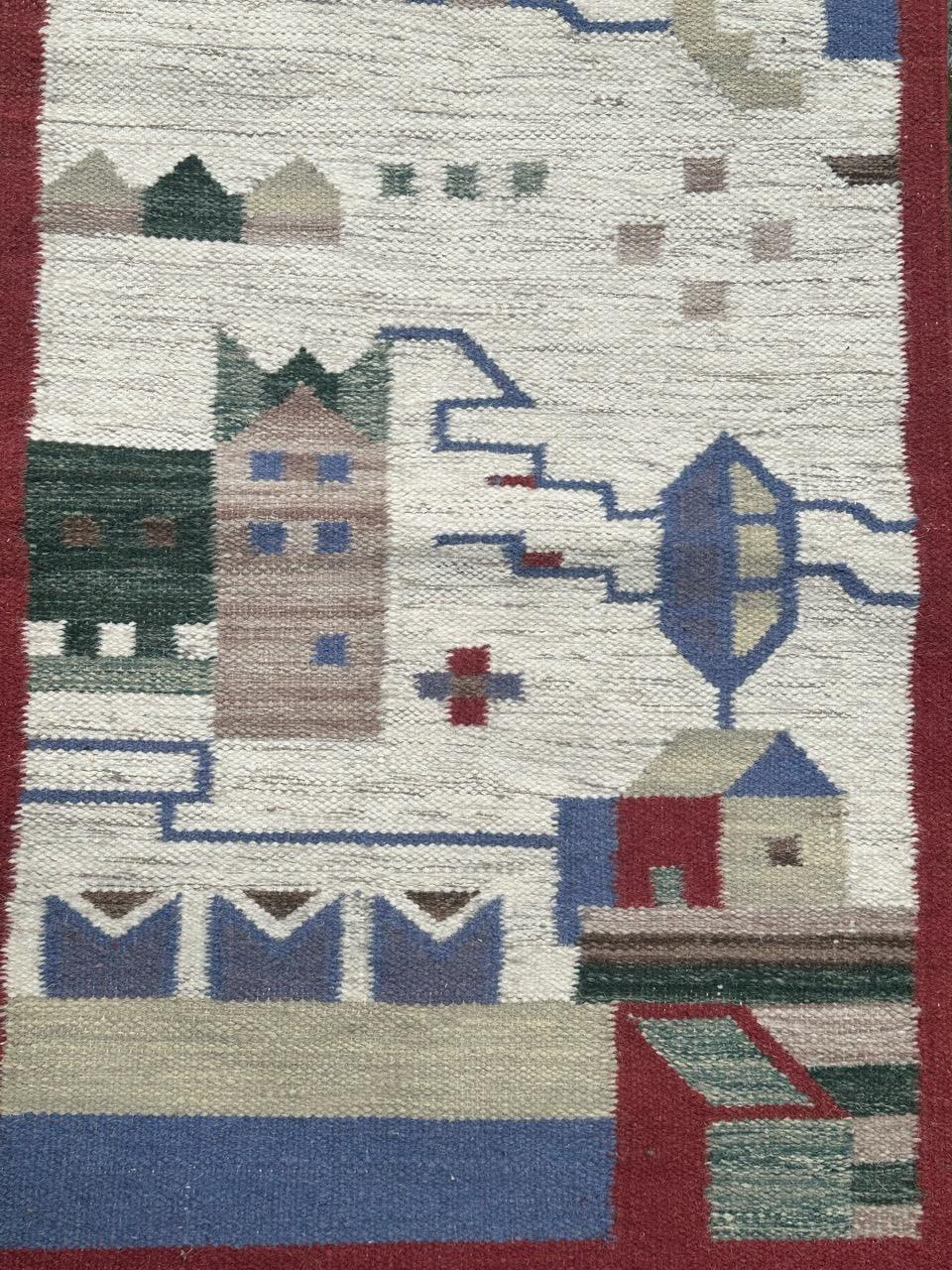 Bobyrug’s Pretty Vintage Woven Polish Tapestry For Sale 7