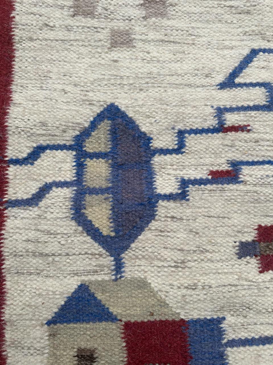 Wool Bobyrug’s Pretty Vintage Woven Polish Tapestry For Sale