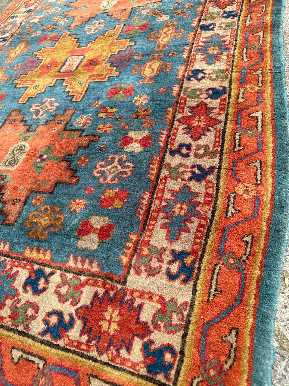 Bobyrug’s pretty vintage Xinjiang shirvan design rug  6