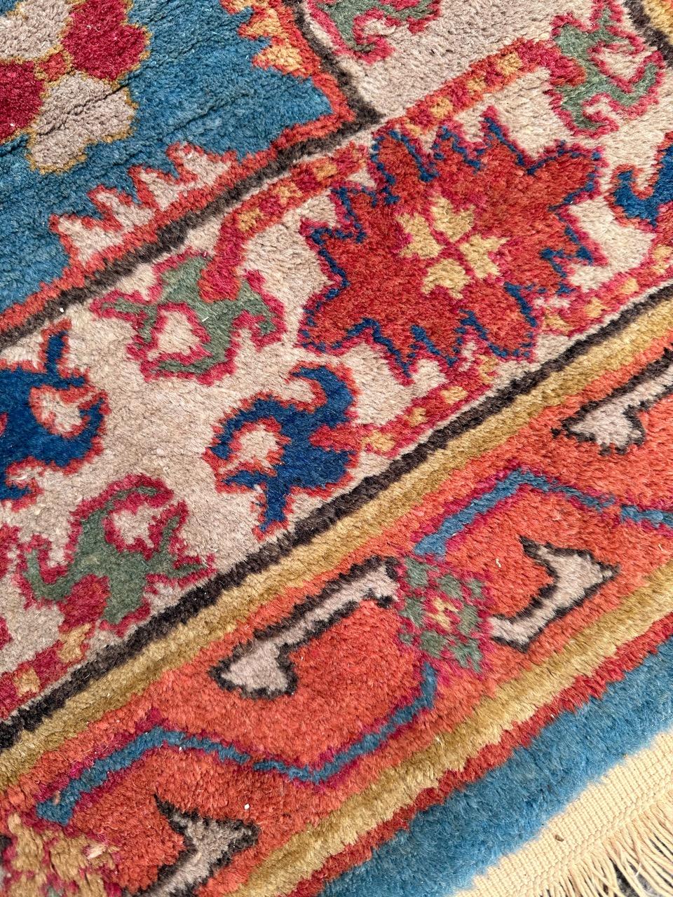 Bobyrug’s pretty vintage Xinjiang shirvan design rug  10