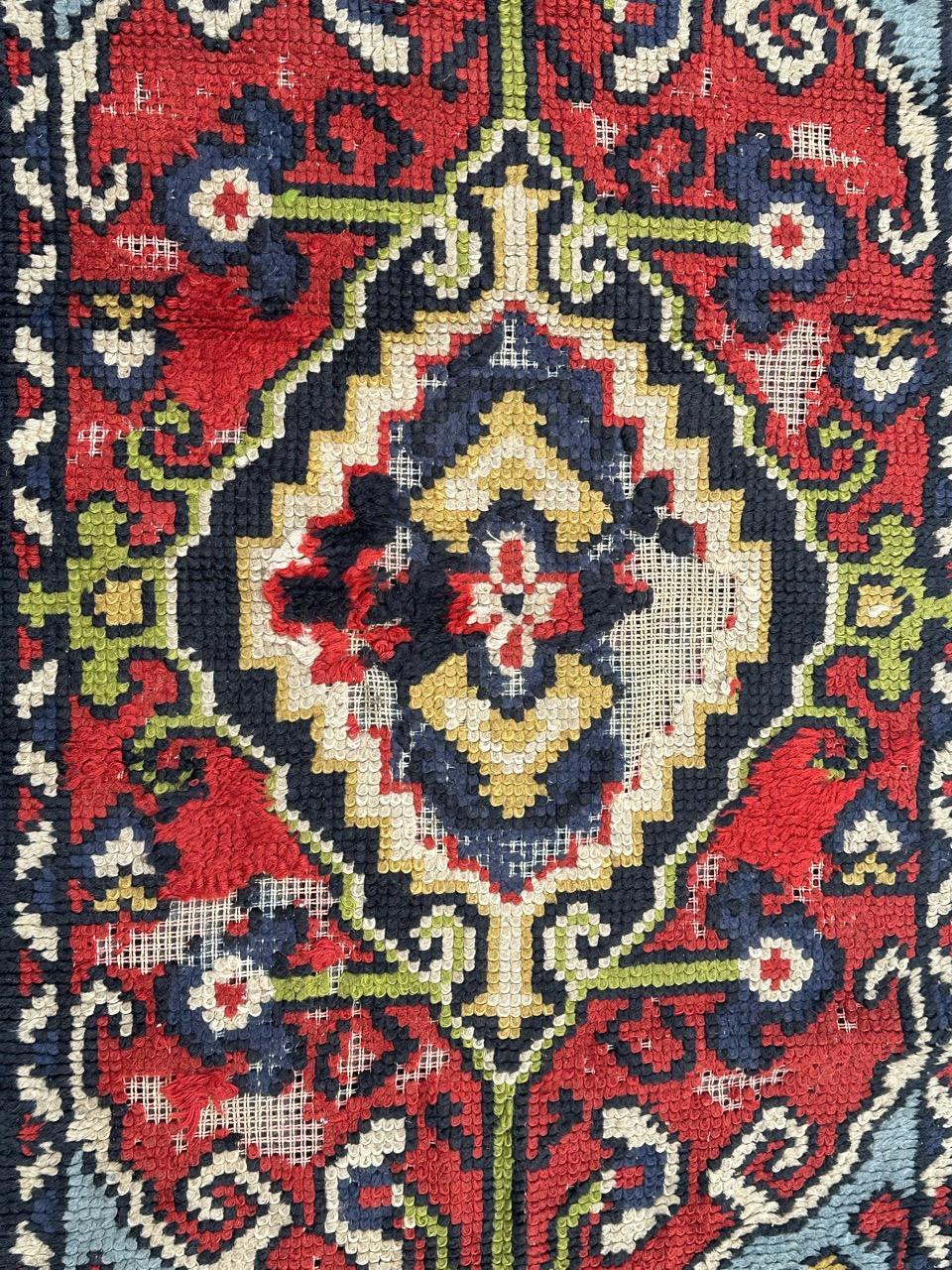 Bobyrug’s small mid century French Cogolin rug  For Sale 3