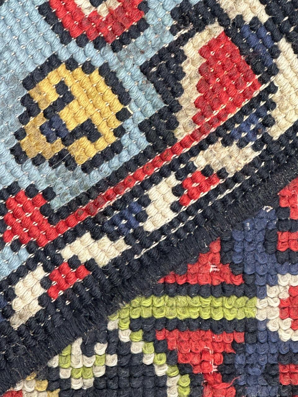 small mid century French Cogolin rug For Sale 6