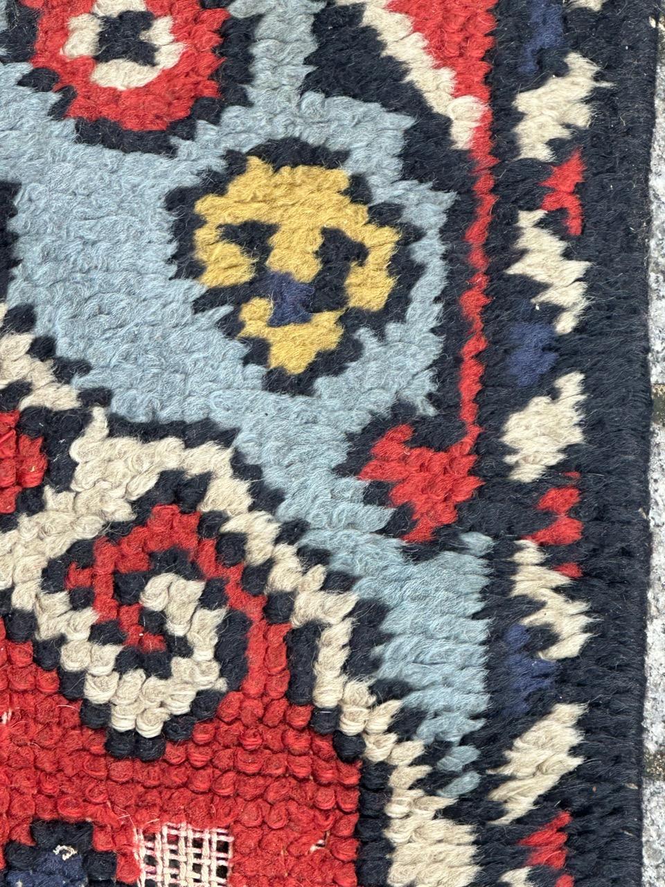 small mid century French Cogolin rug  For Sale 2