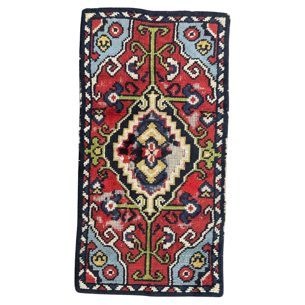 Bobyrug’s small mid century French Cogolin rug 