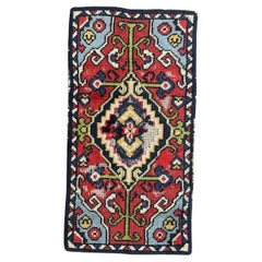 Vintage Bobyrug’s small mid century French Cogolin rug 