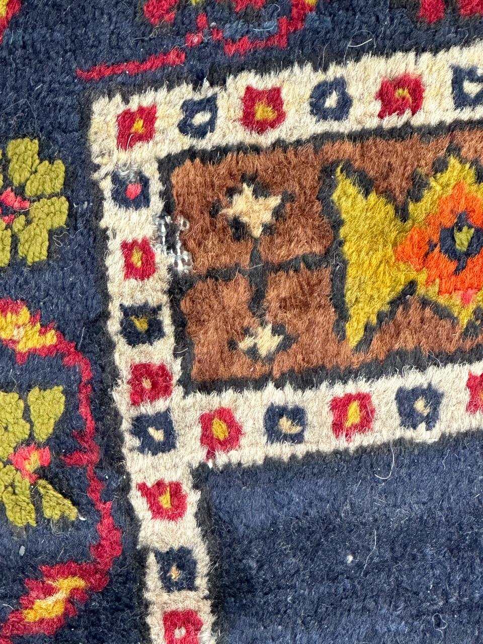 Bobyrug’s small mid century Turkish Yastik rug  For Sale 6