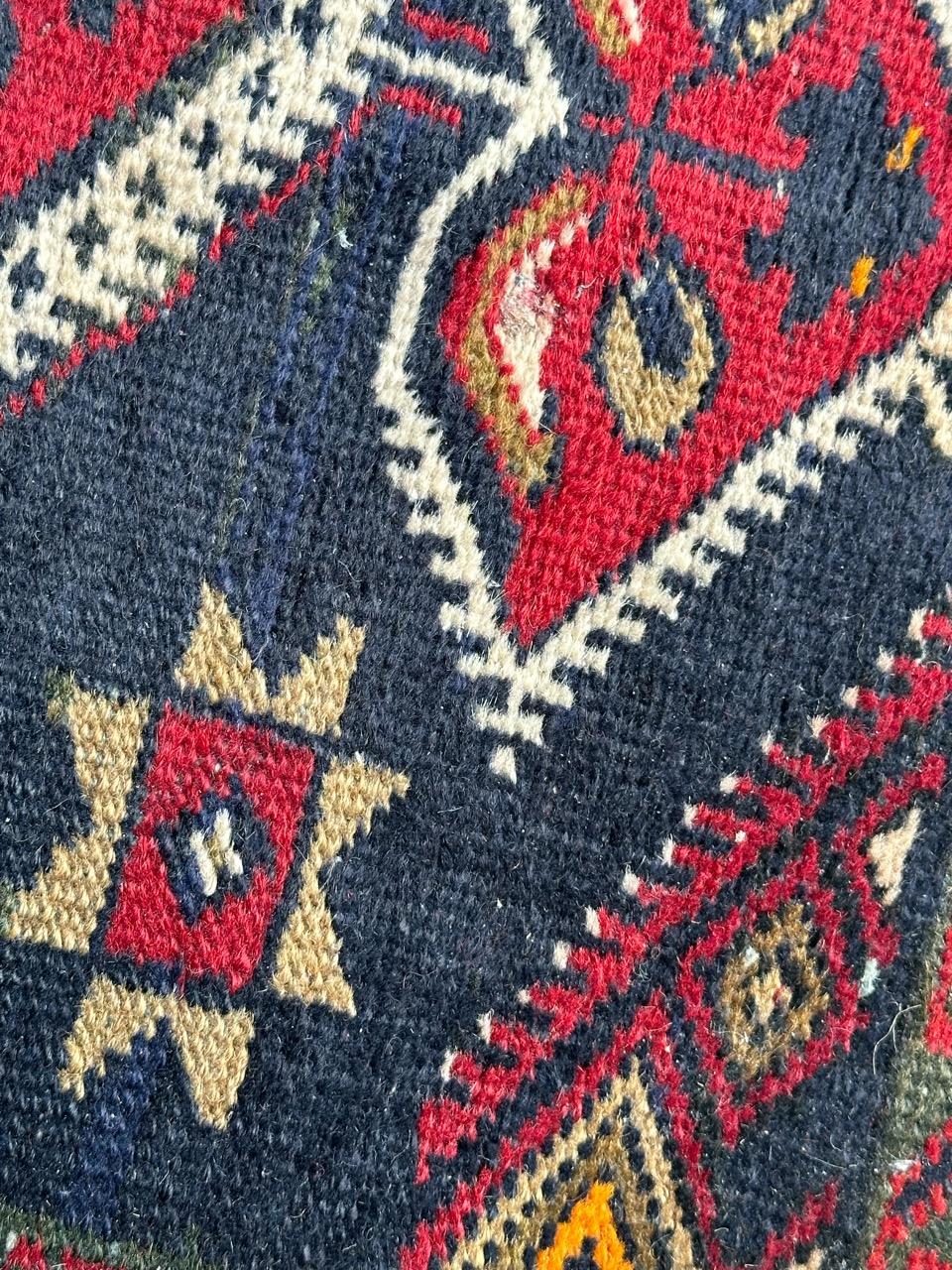 small mid century Turkish Yastik rug  For Sale 6