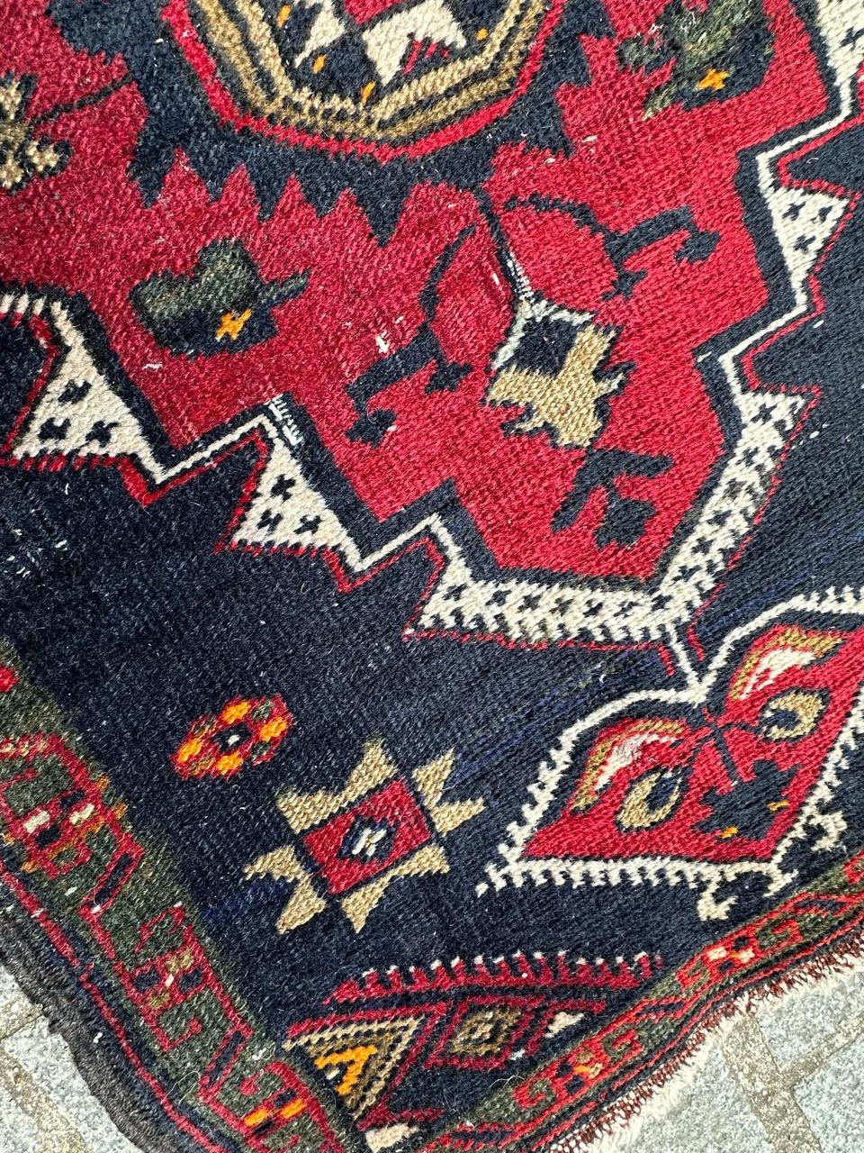 small mid century Turkish Yastik rug  For Sale 9