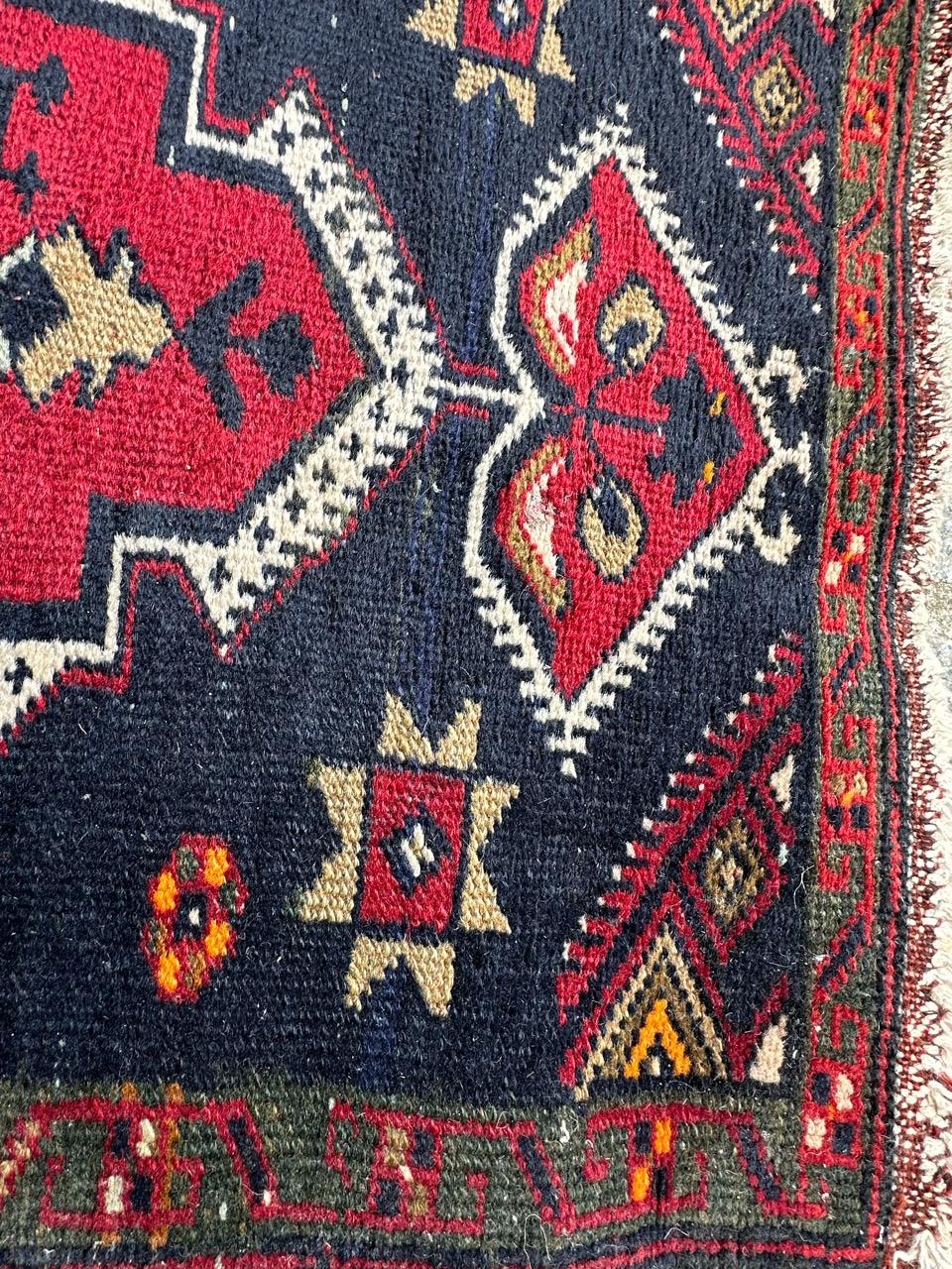 small mid century Turkish Yastik rug  For Sale 11