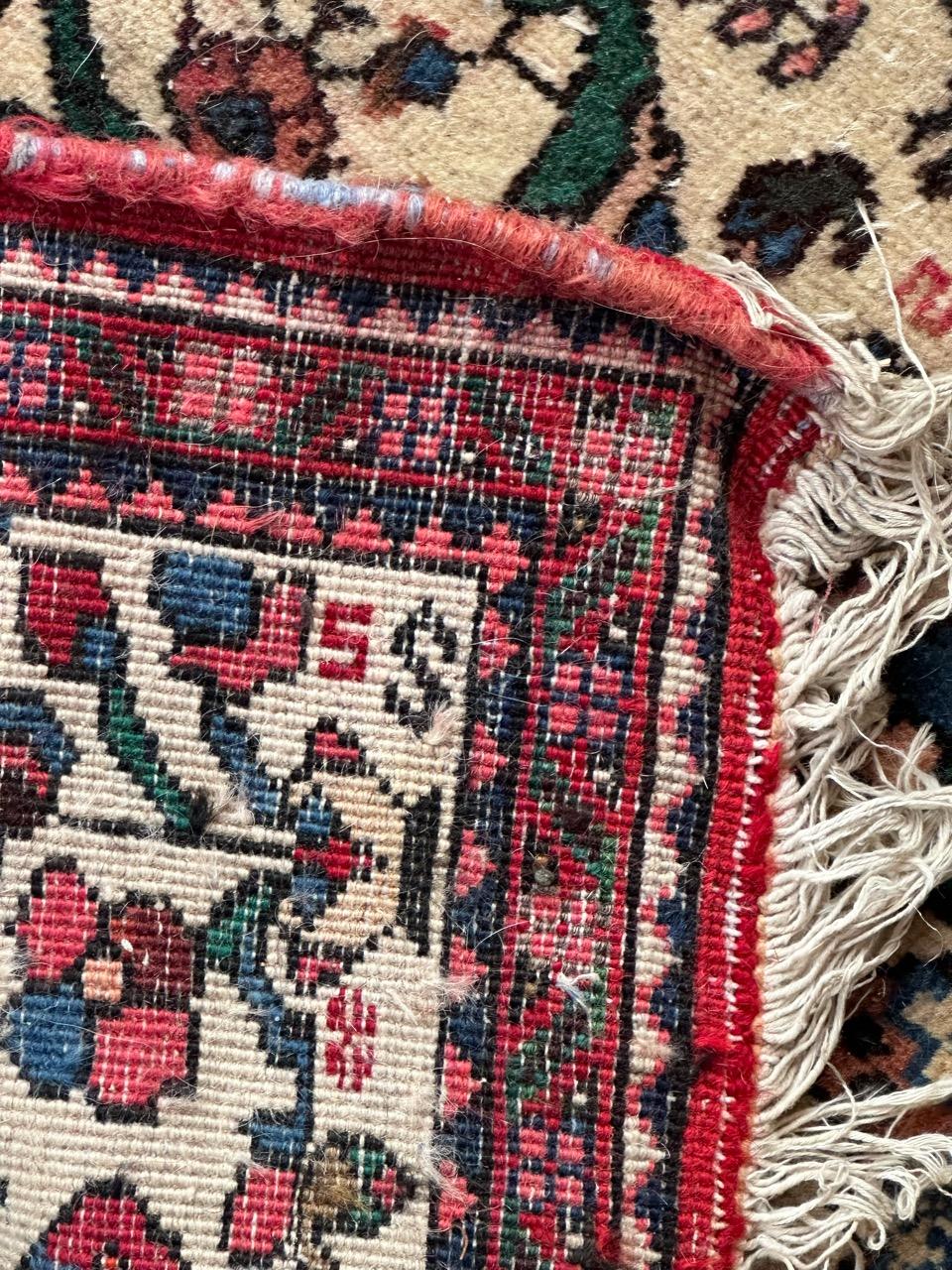 Bobyrug’s small vintage abadeh rug  For Sale 6