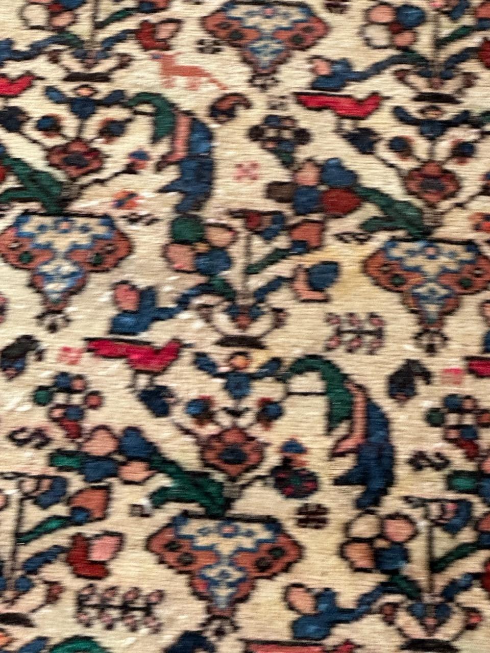 Late 20th Century Bobyrug’s small vintage abadeh rug  For Sale
