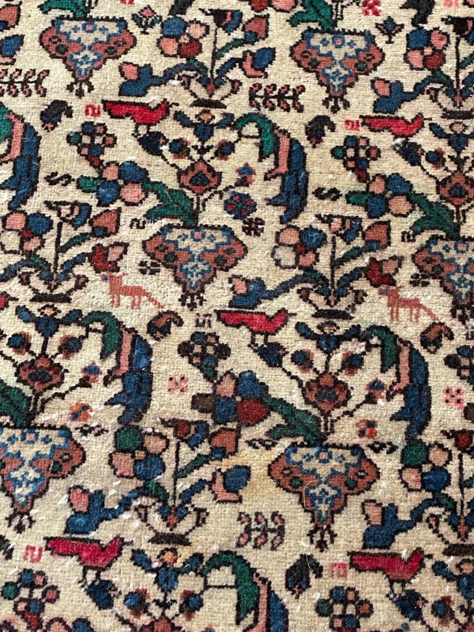 Bobyrug's kleiner Vintage Abadeh-Teppich (Wolle) im Angebot