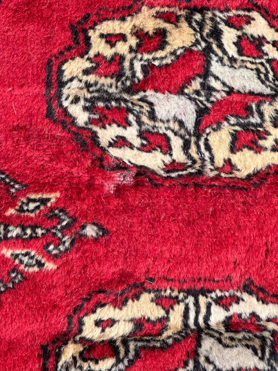 Wool Bobyrug’s small vintage Pakistani rug  For Sale