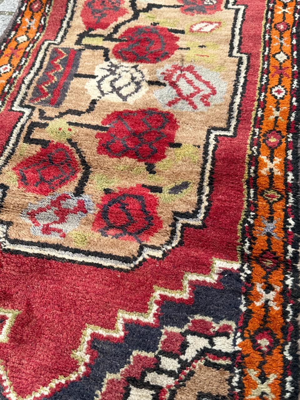 Bobyrug’s small vintage Turkish Yastik rug  For Sale 3