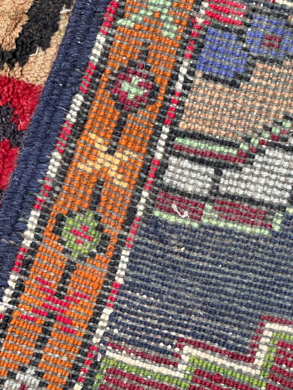 small vintage Turkish Yastik rug  For Sale 7